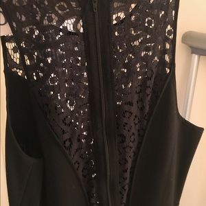 Rebecca Taylor mini black lace dress size 4